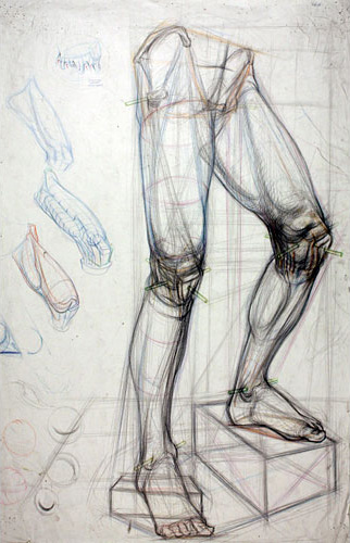 Study of legs and hips by Gary Gareths