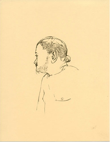 Profile portrait of a man by Keisho Okayama