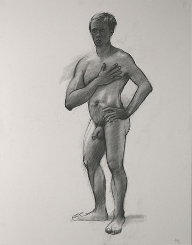 Standing nude man  by Hank Pitcher