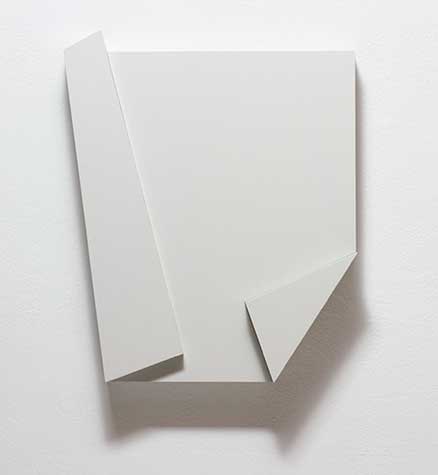 abstracted panel painted white