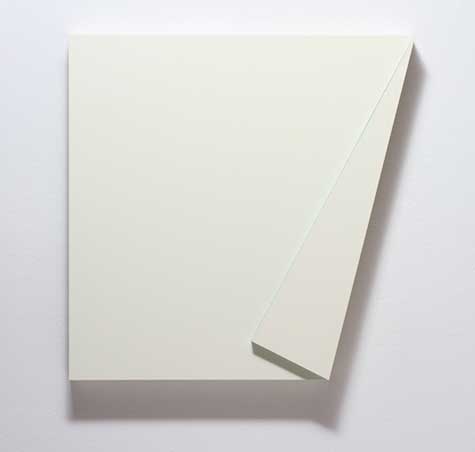 abstracted panel painted white