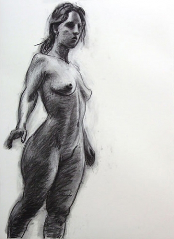 Female nude standing by William Morales
