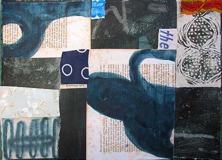 Abstract collage on paper 