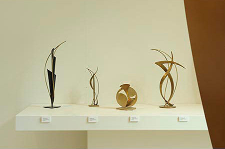 Gallery view of four maquettes 