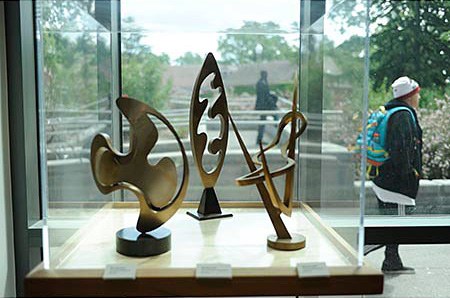 Gallery view of three maquettes 