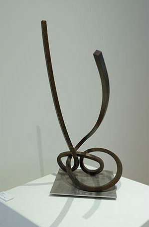 Twisted bronze maquette  