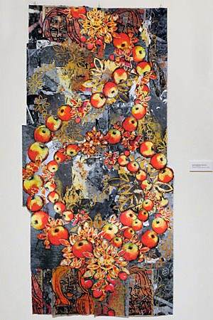 Street Art Abstracted collage with apples 