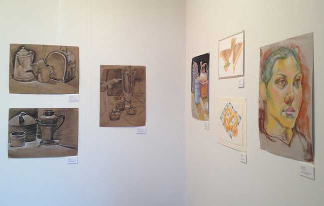 GALLERY VIEW OF STUDENT WORK IN SHOW