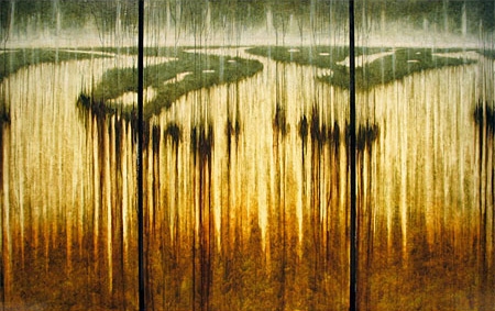 Encaustic abstracted landscapes 